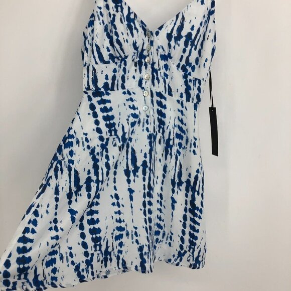 NWT House of Harlow 1960 X REVOLVE  White & Blue Tie Dye Lina Mini Dress size XS - Picture 6 of 16